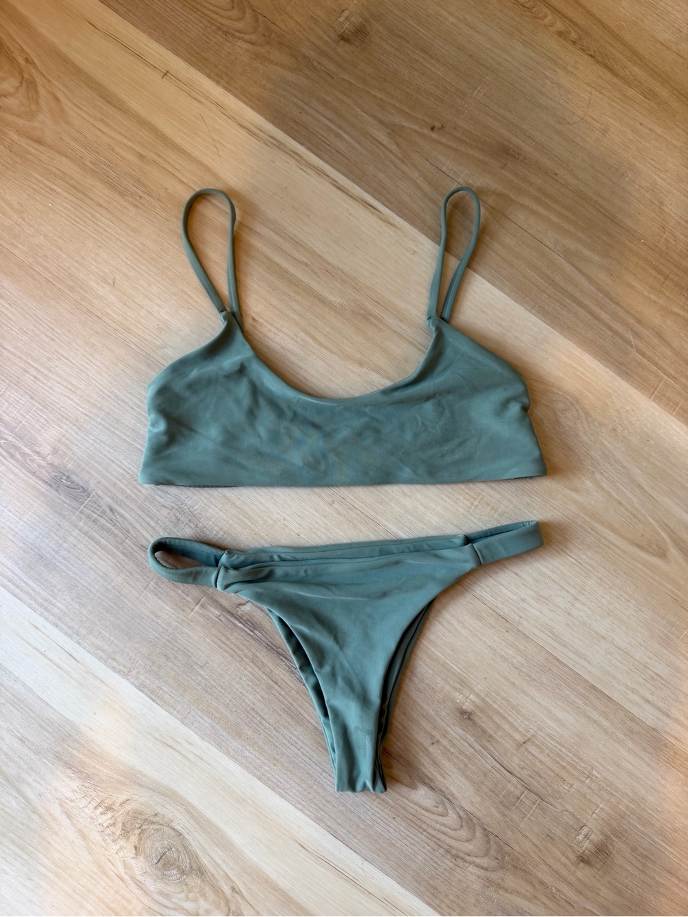Segara swim sage green bikini. XS bottoms & M top. Buttery soft!